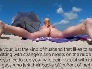 Exhibitionist ehefrau frau kuss nackt strand voyeur peter tease&excl; shes ein von meine favorit exhibitionist wives&excl;
