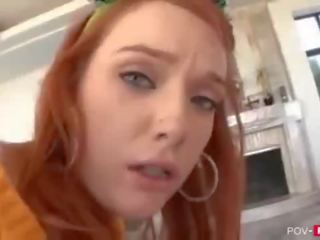 Redhaired 美女 真 愛 到 得到 性交 從 背後 - pov-porn.net