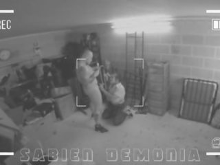 Cctv footage 의 sedusive 비탄 sabien demonia 점점 엿 에 바보 로 학교 노동자