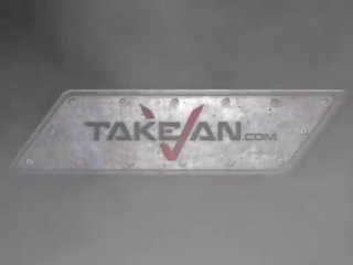 Takevan più difficile cazzo mai fatto in furgone quando guida con sporco speaking giovanissima